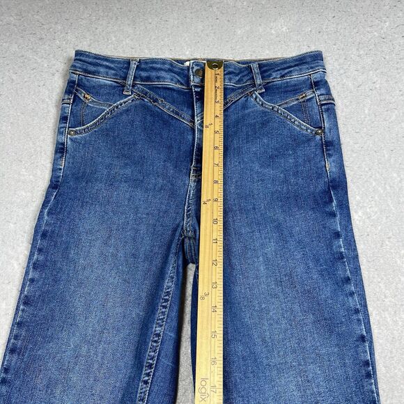 Free People We The Free Skinny Jeans Size 29 Medium Wash Retro 80s Y2K - Picture 7 of 12